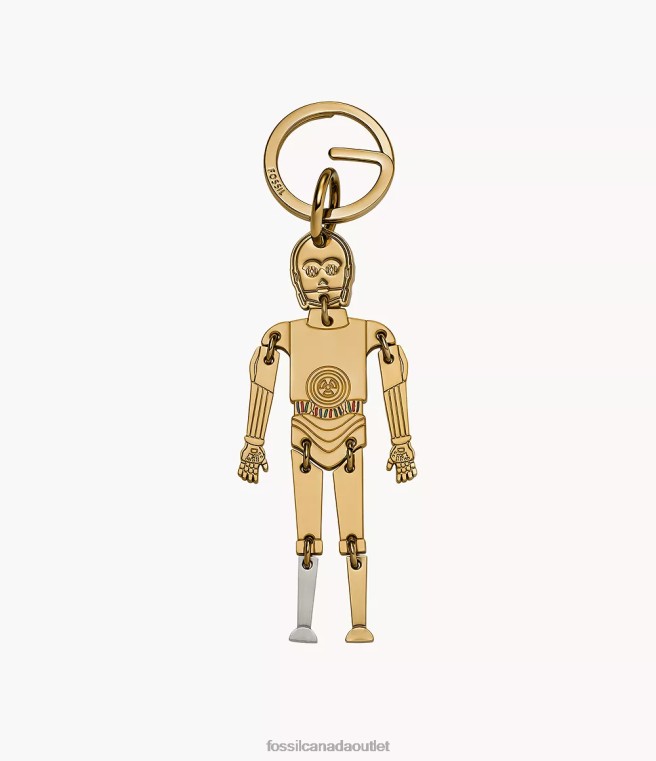 Fossil Accessory Men Gold Star Wars C-3PO Keyfob D2VPL2009