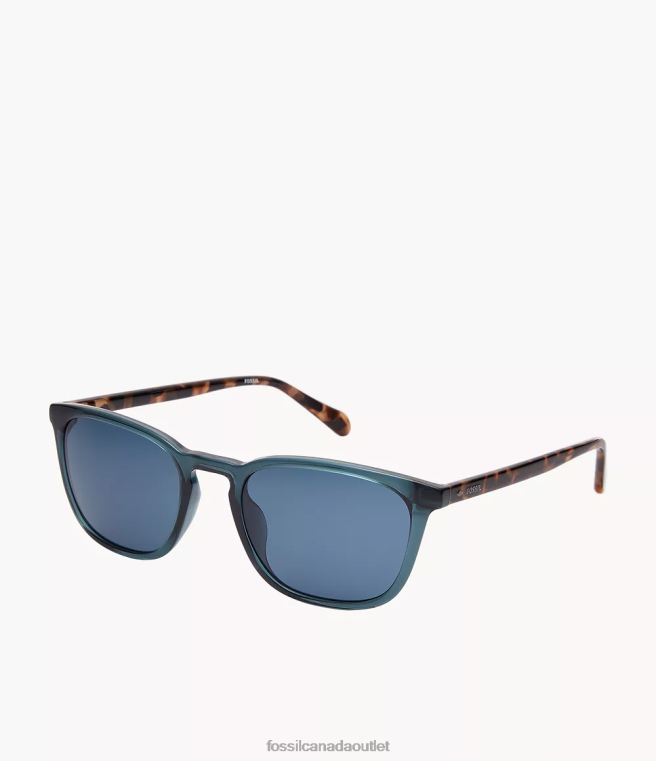 Fossil Accessory Men Blue Anderson Rectangle Sunglasses D2VPL2014