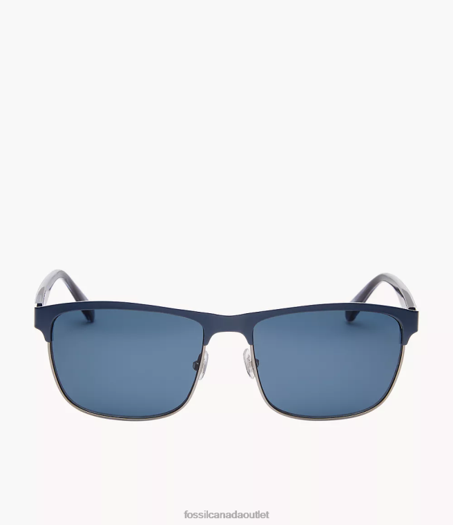 Fossil Accessory Men Blue Devin Rectangle Sunglasses D2VPL2070