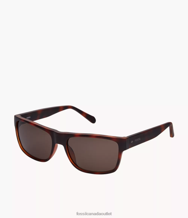 Fossil Accessory Men Brown Burke Rectangle Sunglasses D2VPL2058