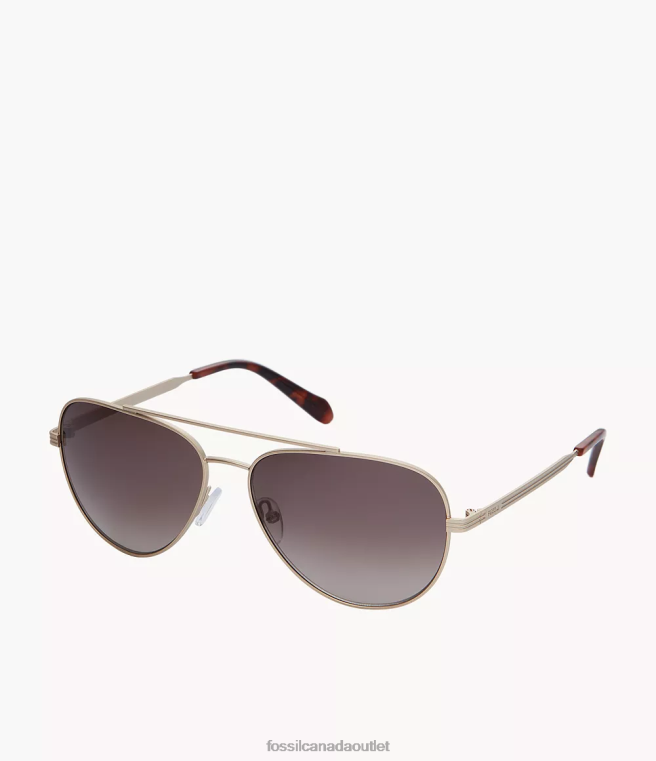 Fossil Accessory Men Brown Langley Aviator Sunglasses D2VPL2012
