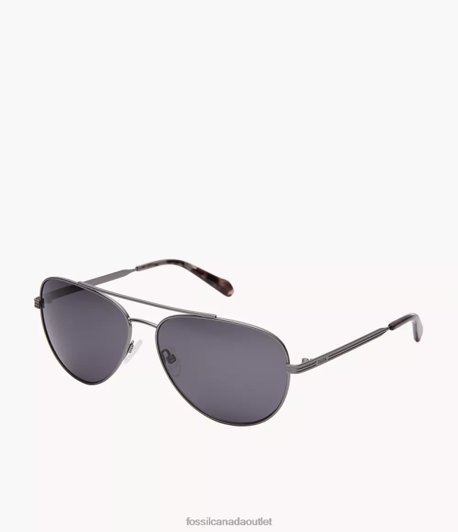 Fossil Accessory Men Gray Langley Aviator Sunglasses D2VPL2038