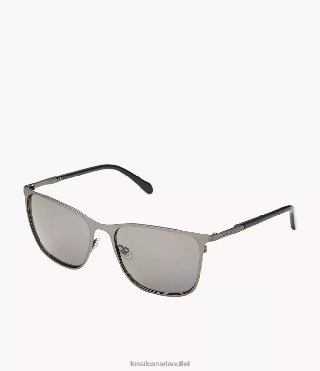 Fossil Accessory Men Gray Linus Rectangle Sunglasses D2VPL2054