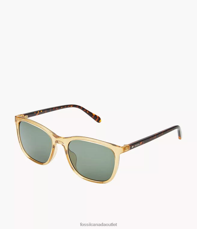Fossil Accessory Men Green Julian Rectangle Sunglasses D2VPL2032