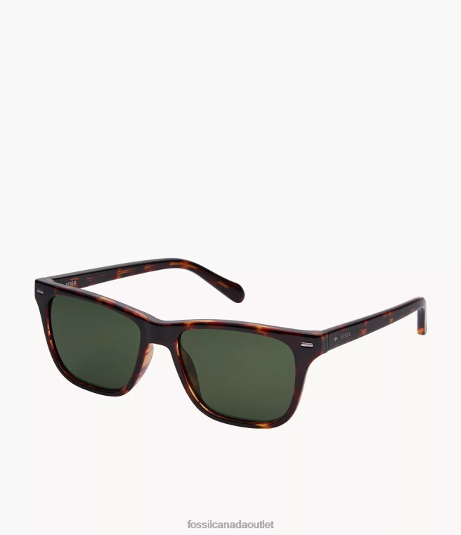 Fossil Accessory Men Green Wells Rectangle Sunglasses D2VPL2060