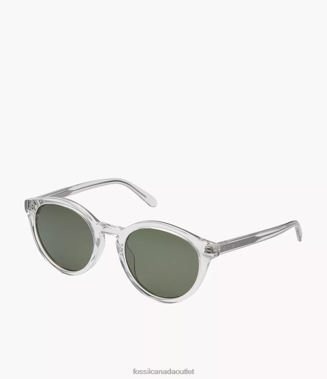 Fossil Accessory Men Green Wren Round Sunglasses D2VPL2056