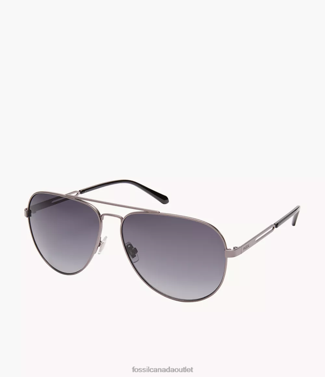 Fossil Accessory Men Smoke Benedict Aviator Sunglasses D2VPL2026