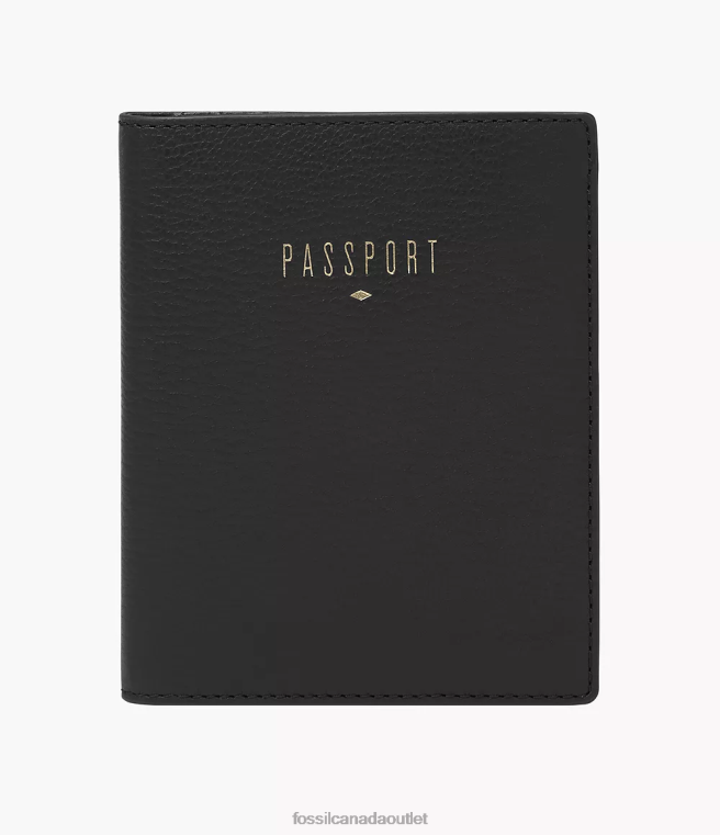 Fossil Accessory Women Black Travel RFID Passport Case D2VPL1981