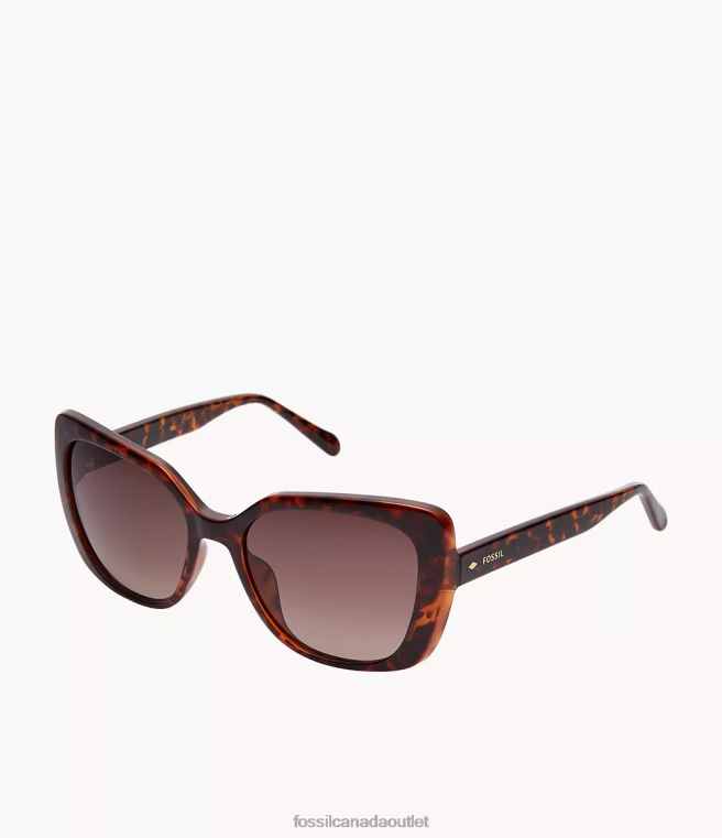 Fossil Accessory Women Brown Cate Square Sunglasses D2VPL1989