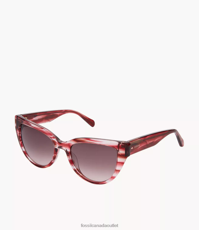 Fossil Accessory Women Burgundy Norah Cat Eye Sunglasses D2VPL2000