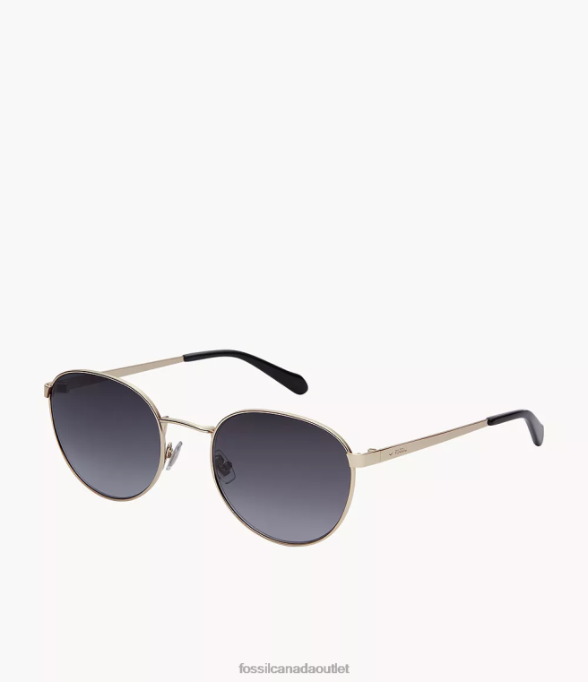 Fossil Accessory Women Gray Winnie Round Sunglasses D2VPL1994