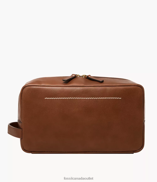 Fossil Bag Men Brown Westover Single Handle Shave Kit D2VPL2006
