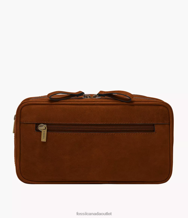 Fossil Bag Men Brown Travel Shave Kit D2VPL2045