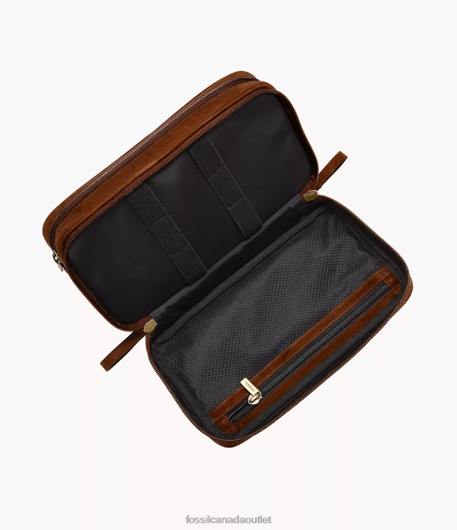 Fossil Bag Men Brown Travel Shave Kit D2VPL2045