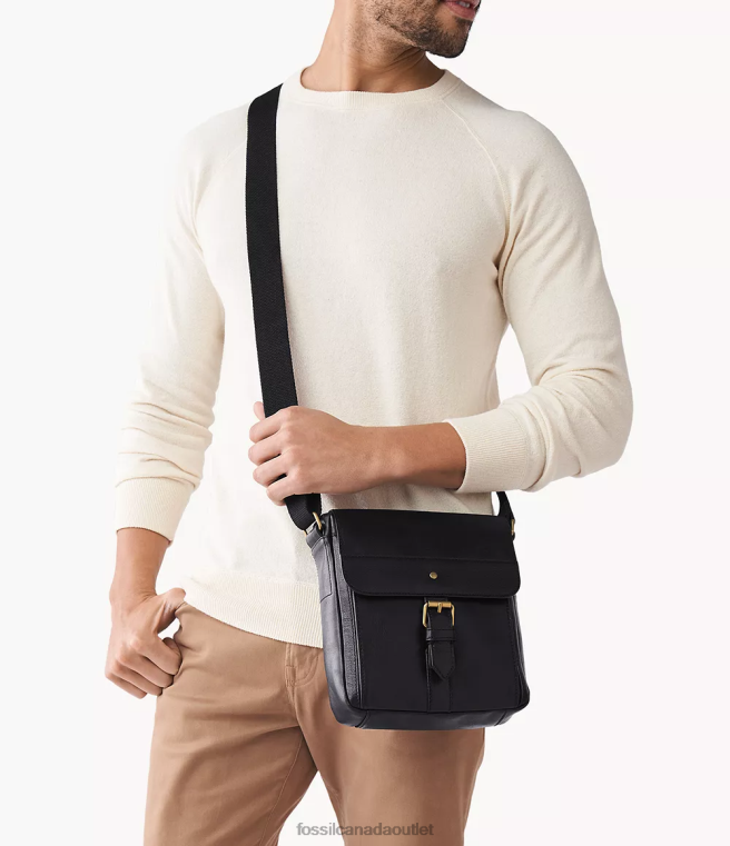 Fossil Bag Men Black Miles Courier D2VPL1654