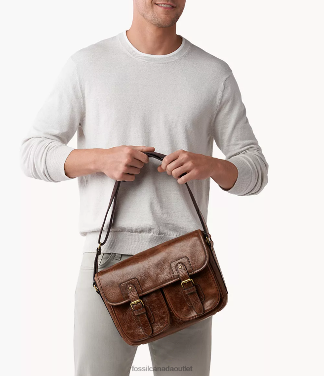 Fossil Bag Men Cognac Greenville Courier D2VPL1619