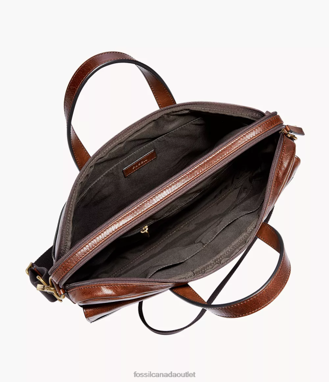 Fossil Bag Men Dark Brown Miles Work Bag D2VPL1635