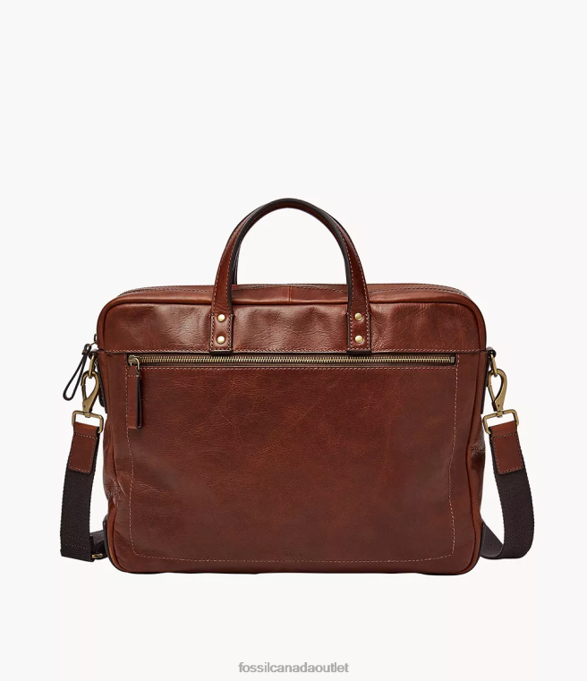 Fossil Bag Men Gold Haskell Double Zip Workbag D2VPL1613