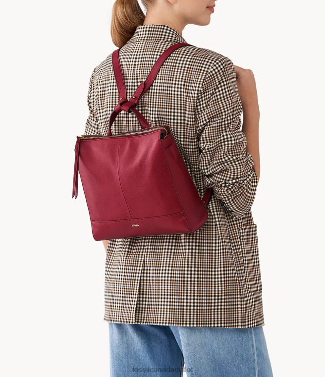 Fossil Bag Women Red Elina Convertible Small Backpack D2VPL659