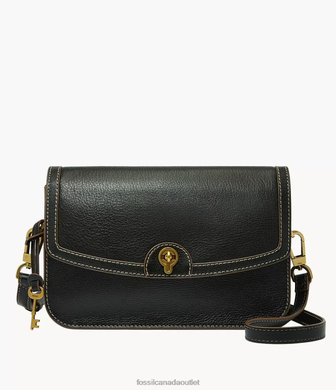 Fossil Bag Women Black Ainsley Flap Crossbody D2VPL607
