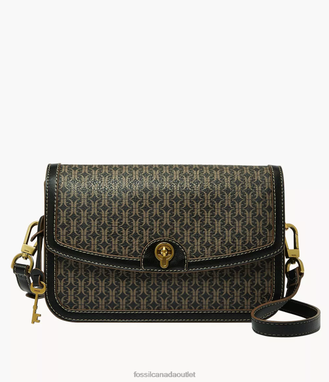 Fossil Bag Women Black Ainsley Flap Crossbody D2VPL641