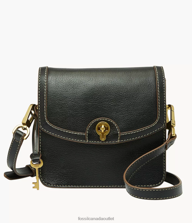 Fossil Bag Women Black Ainsley Small Flap Crossbody D2VPL479