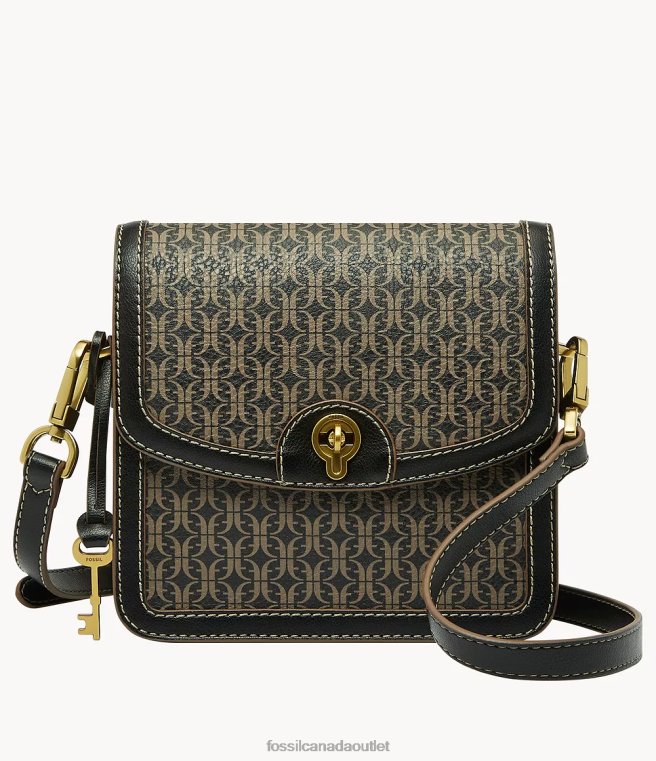 Fossil Bag Women Black Ainsley Small Flap Crossbody D2VPL623