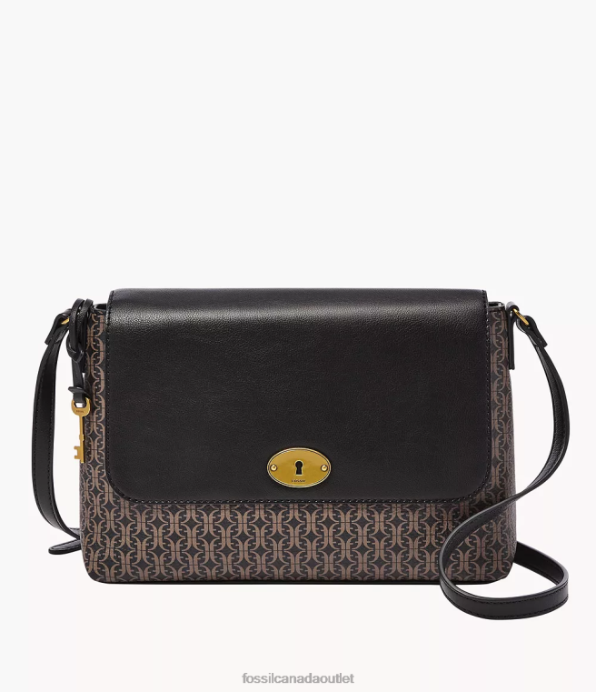 Fossil Bag Women Black Gabriella Medium Flap Crossbody D2VPL624