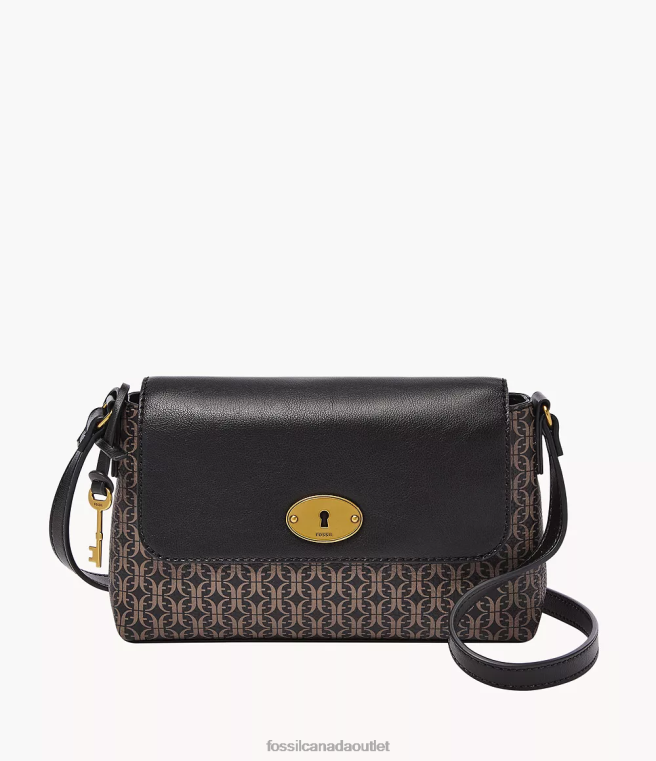 Fossil Bag Women Black Gabriella Small Flap Crossbody D2VPL638