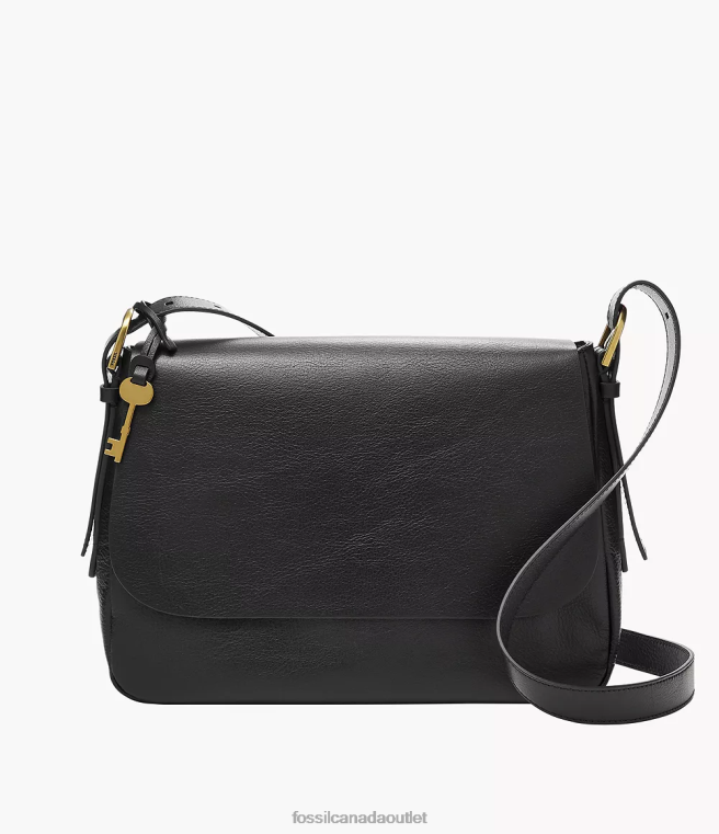 Fossil Bag Women Black Harper Large Flap Crossbody D2VPL460