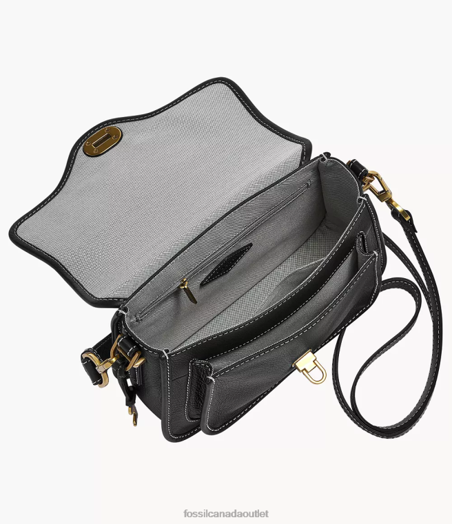 Fossil Bag Women Black Heritage Top Handle Crossbody D2VPL294