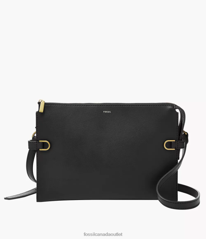 Fossil Bag Women Black Kier Cactus Leather Crossbody D2VPL307