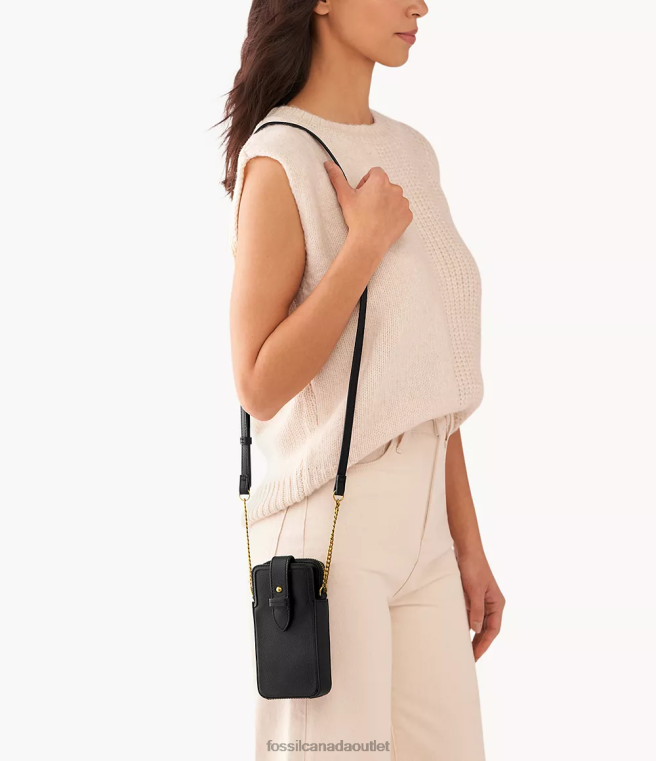 Fossil Bag Women Black Lainie Phone Case Crossbody D2VPL564