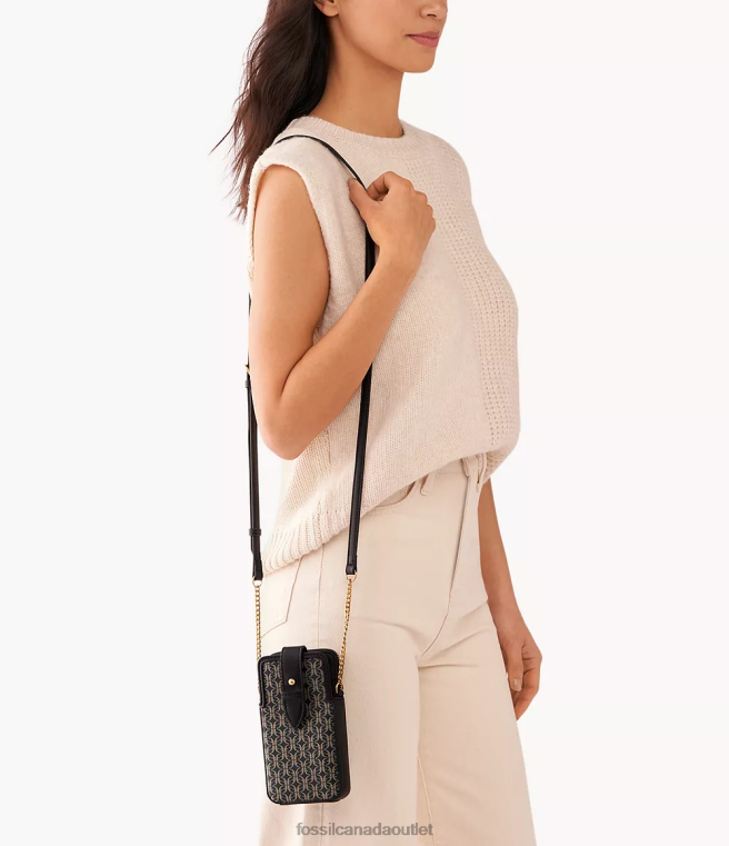 Fossil Bag Women Black Lainie Phone Case Crossbody D2VPL590