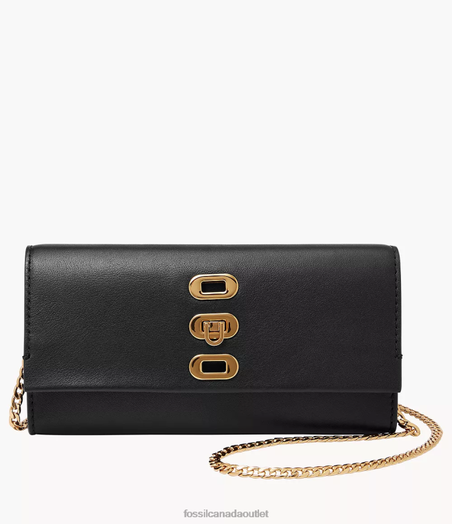 Fossil Bag Women Black Penrose Wallet Crossbody D2VPL310