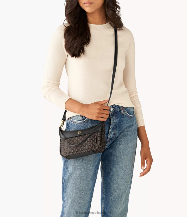 Fossil Bag Women Black Skylar Mini Baguette D2VPL555