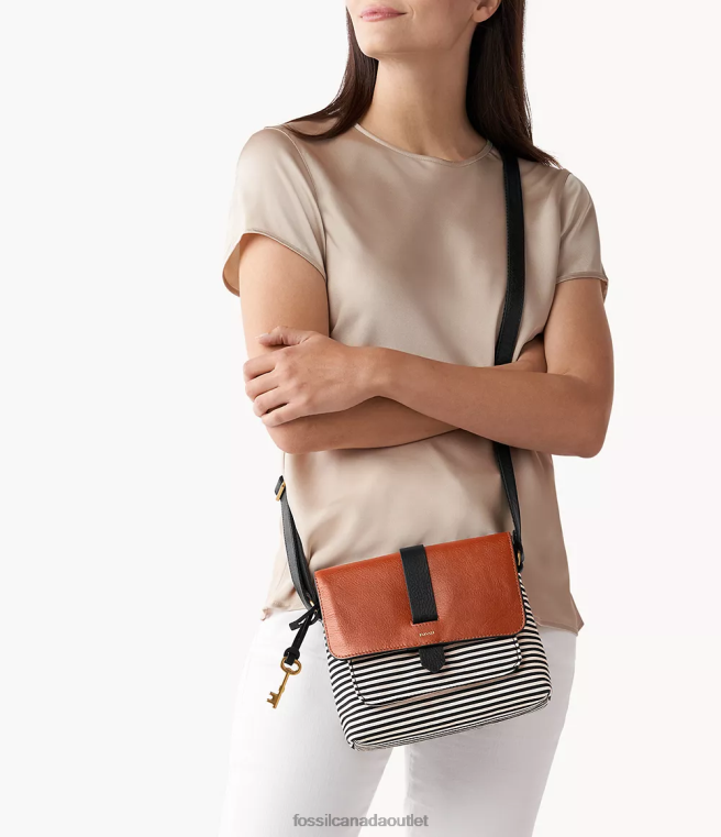 Fossil Bag Women Black Stripe Kinley Small Crossbody D2VPL722