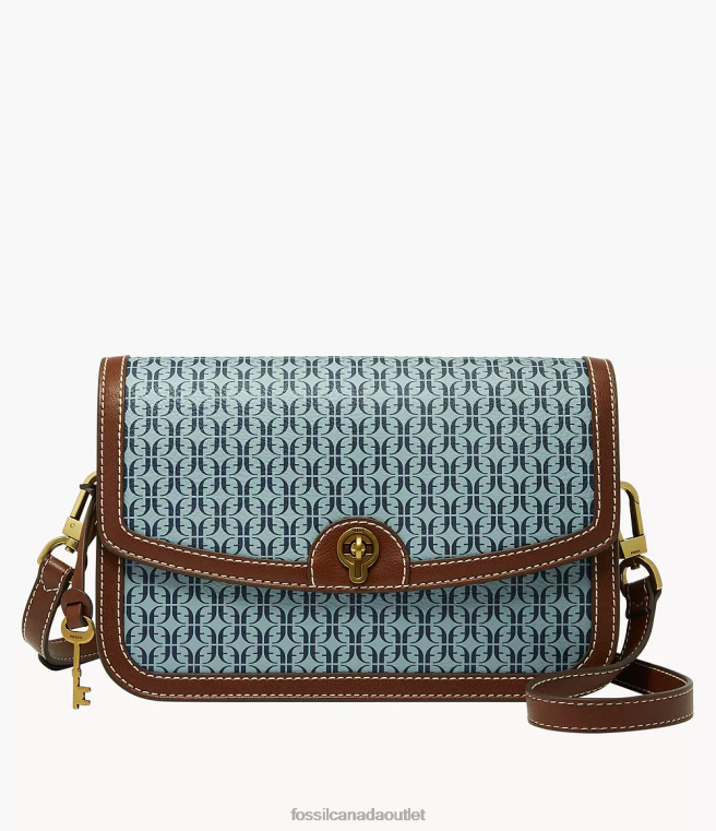 Fossil Bag Women Blue Ainsley Flap Crossbody D2VPL634