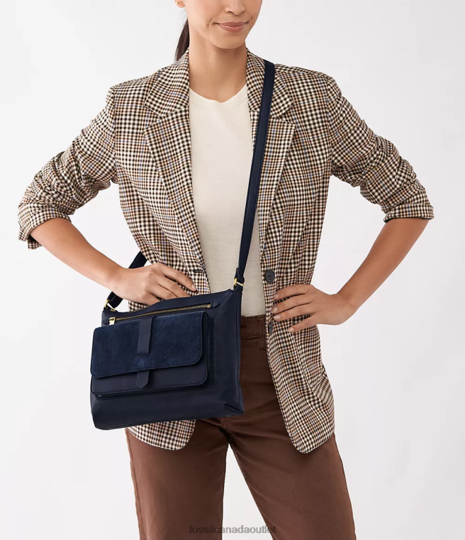 Fossil Bag Women Blue Kinley Crossbody D2VPL729