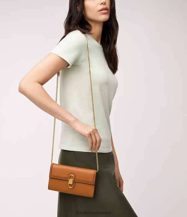 Fossil Bag Women Brown Avondale Wallet Crossbody D2VPL312