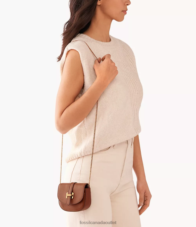 Fossil Bag Women Brown Emery Micro Crossbody D2VPL471