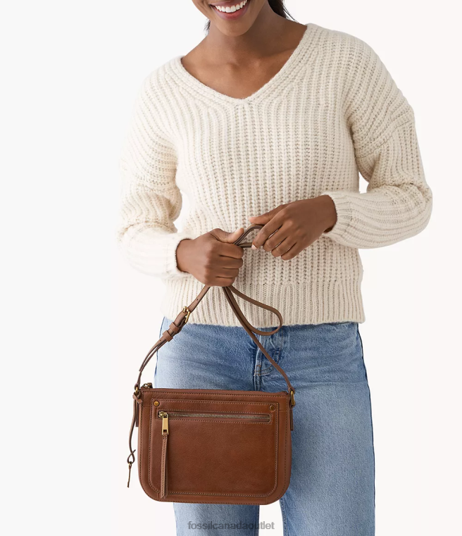 Fossil Bag Women Brown Farrah Crossbody D2VPL626