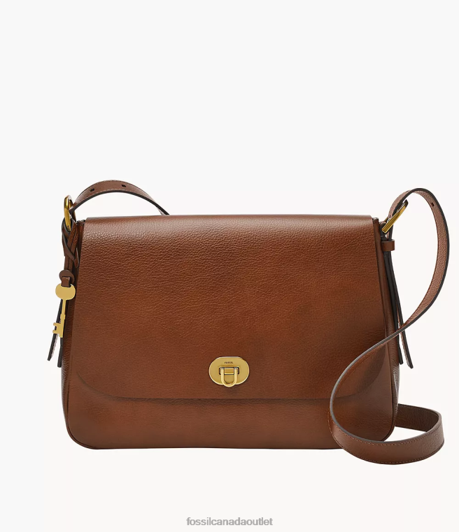 Fossil Bag Women Brown Harper Large Flap Crossbody D2VPL618