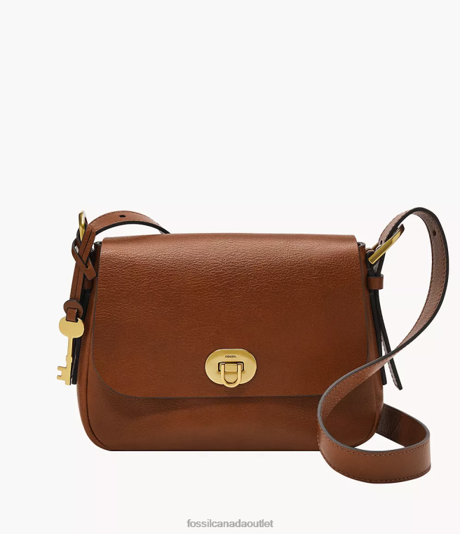 Fossil Bag Women Brown Harper Small Flap Crossbody D2VPL481