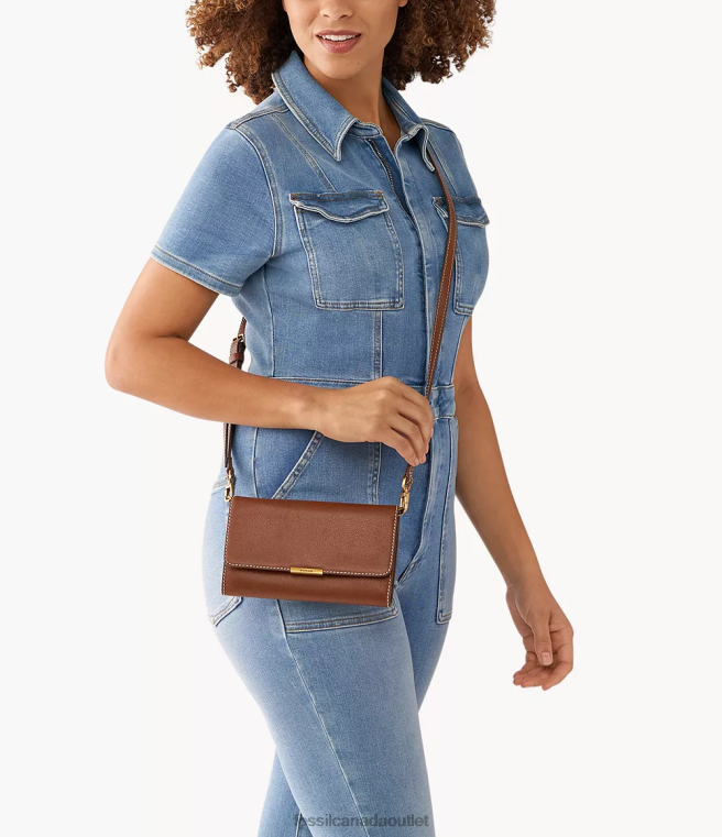 Fossil Bag Women Brown Jori Wallet Crossbody D2VPL826