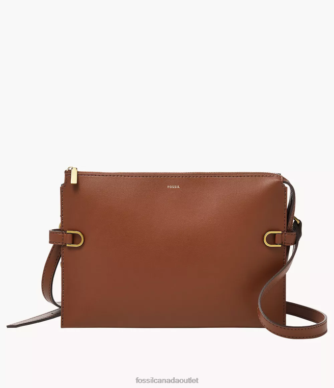 Fossil Bag Women Brown Kier Cactus Leather Crossbody D2VPL338