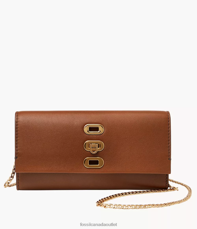 Fossil Bag Women Brown Penrose Wallet Crossbody D2VPL315