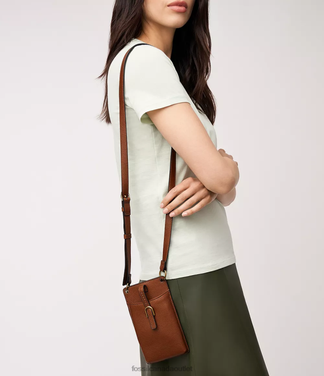Fossil Bag Women Brown Vada Phone Bag D2VPL286