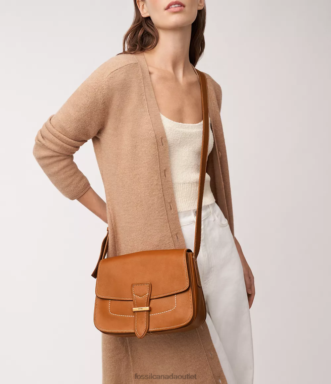 Fossil Bag Women Cognac Tremont Flap Crossbody D2VPL284