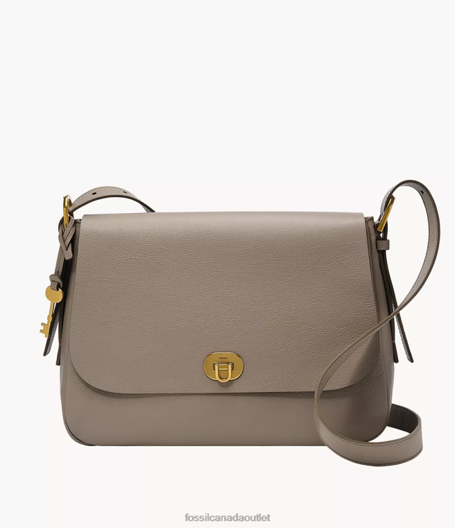 Fossil Bag Women Gray Harper Large Flap Crossbody D2VPL468